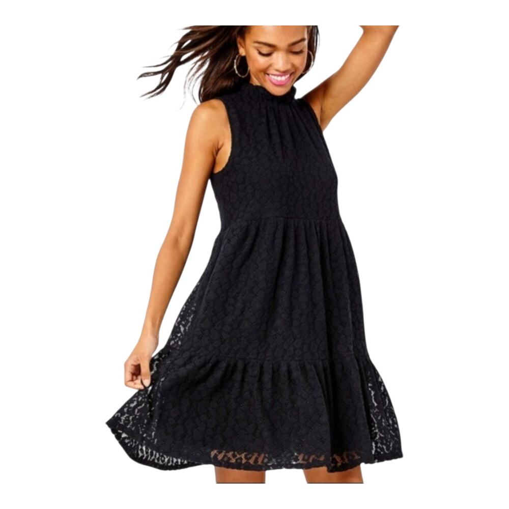 Lily Pulitzer Cornelia Black Above Knee Swing Dress‎ Sleeveless Women's Size XXS
